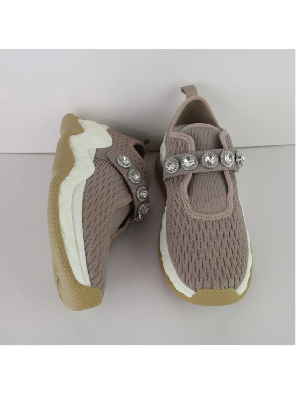 Kurt Geiger London Womens Knit Jewel Sneakers Women - Blush Pink